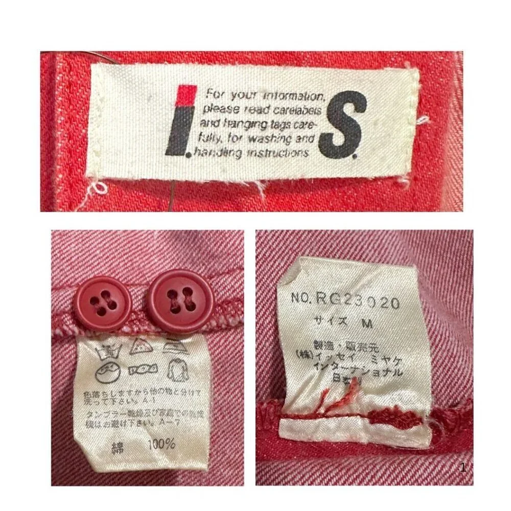 "I.S." ISSEY SPORT Red Midi Dress, Size M,  Rare from Vintage 80S - Picture 3 of 16